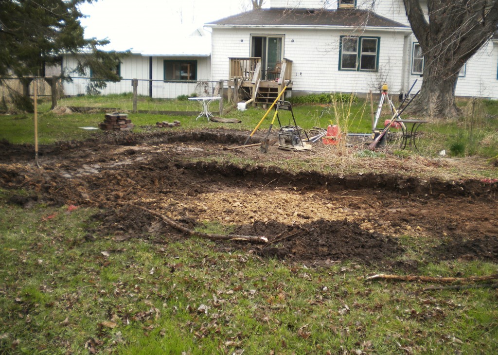 our yard patio holes