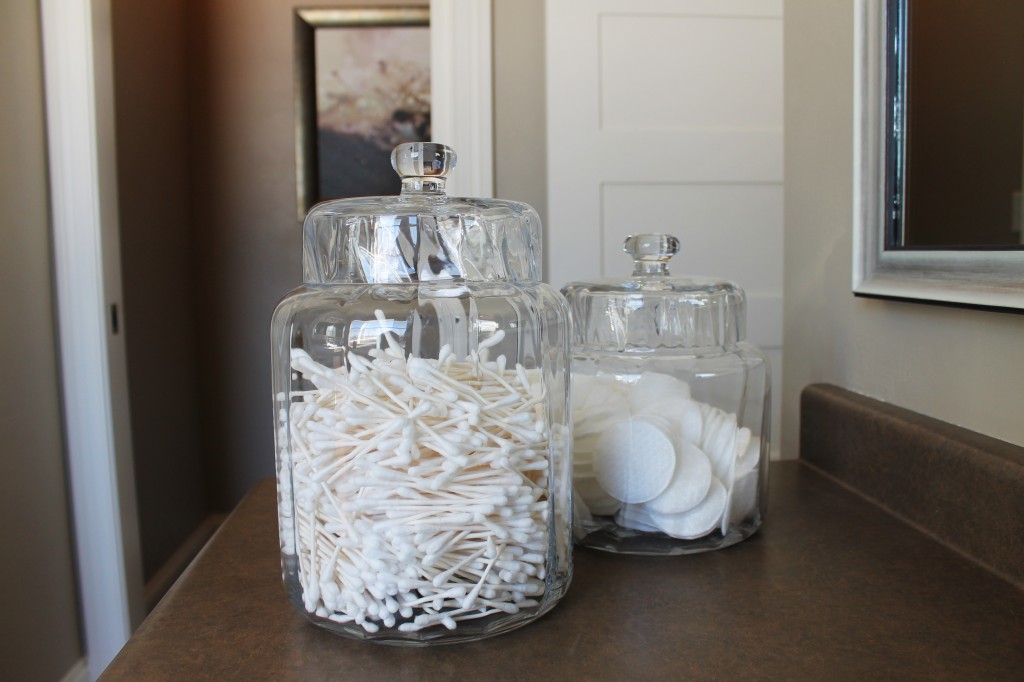 cotton balls in jar