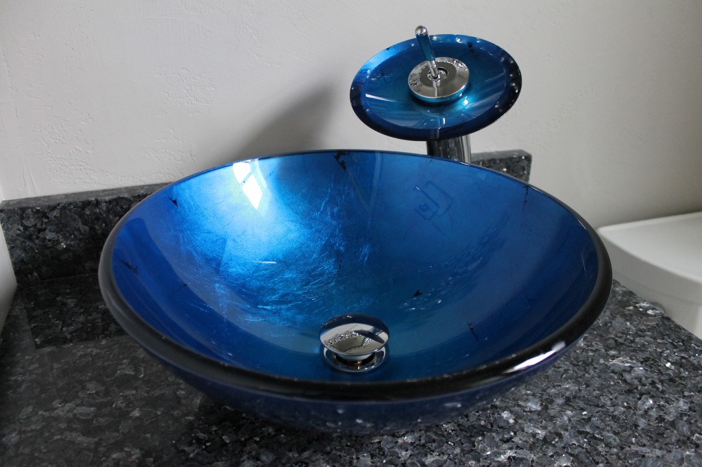 blue sink