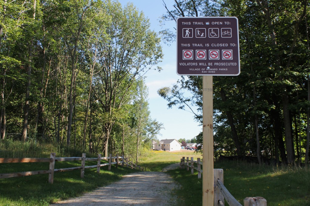 walking trail between two