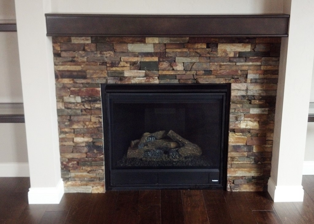 fireplace with slate dark colors