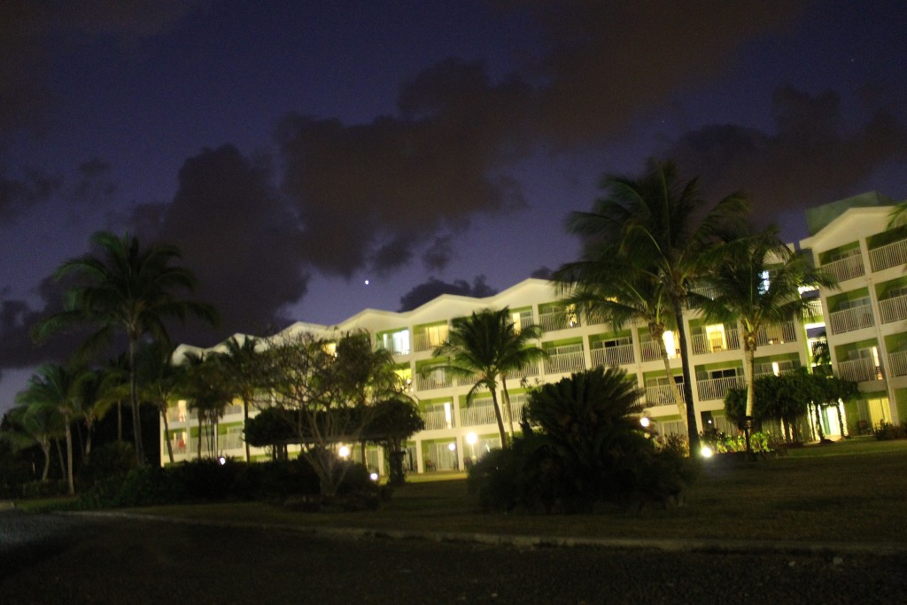 coconut bay hotel at night