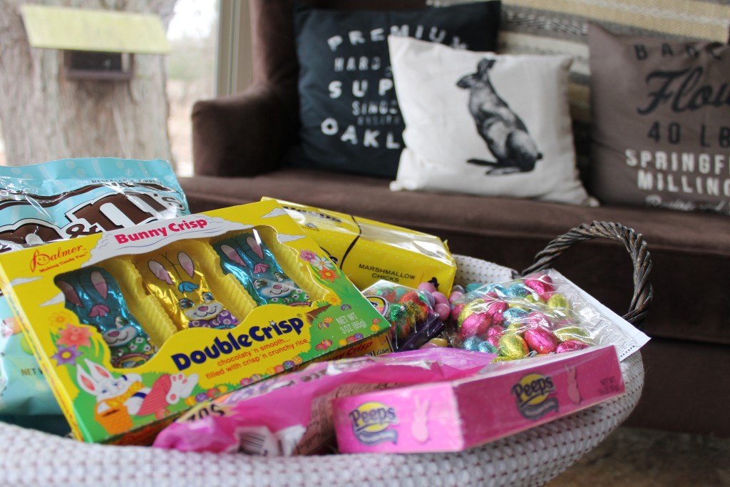 Easter candy in sunroom