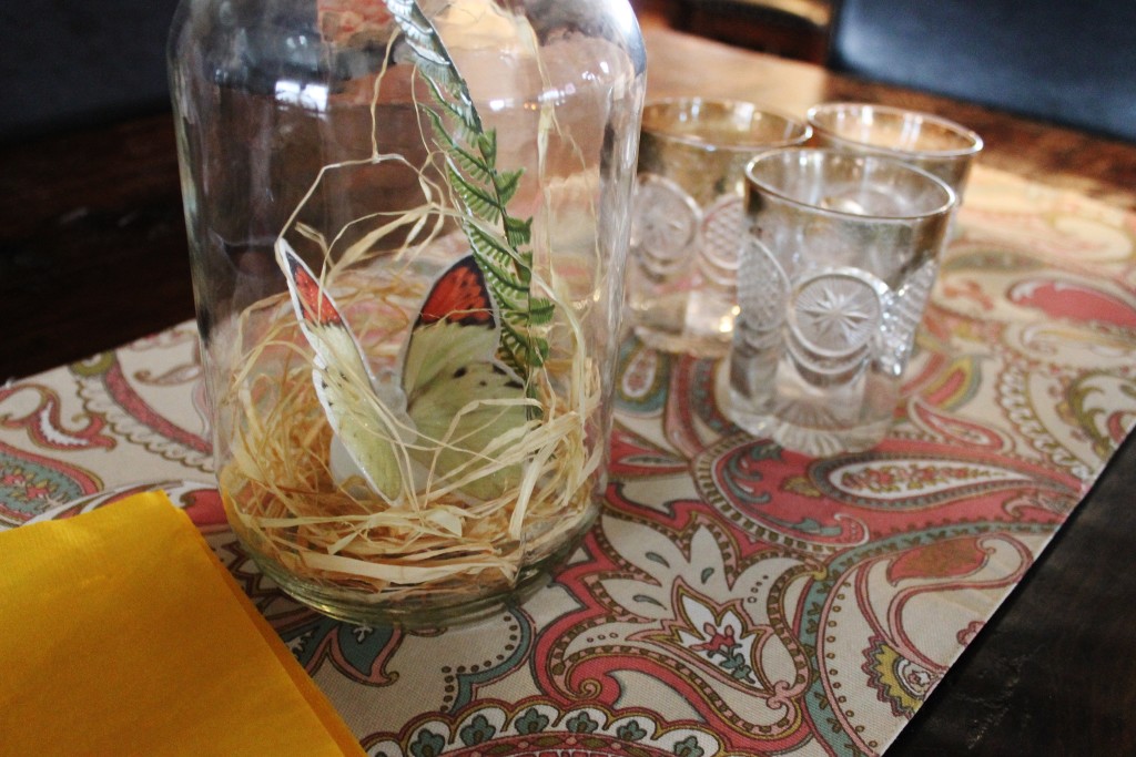 jars on easter table