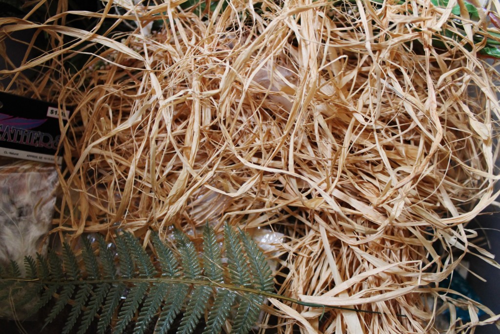 raffia for easter craft