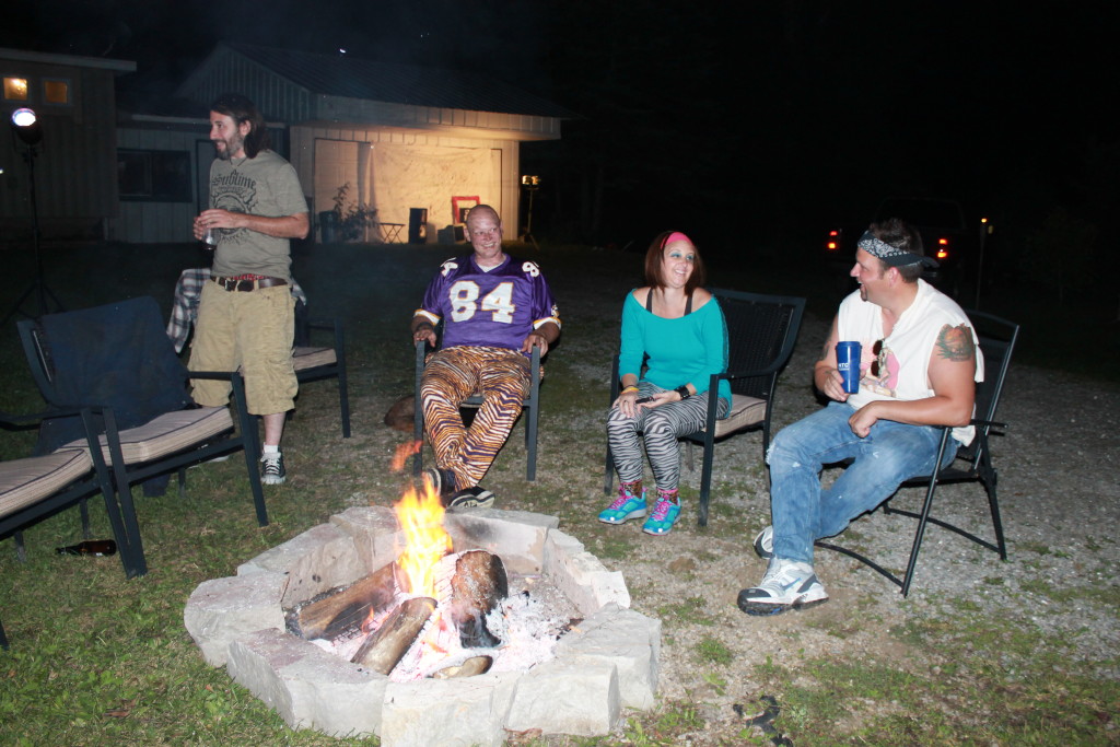 campfire at 90's party