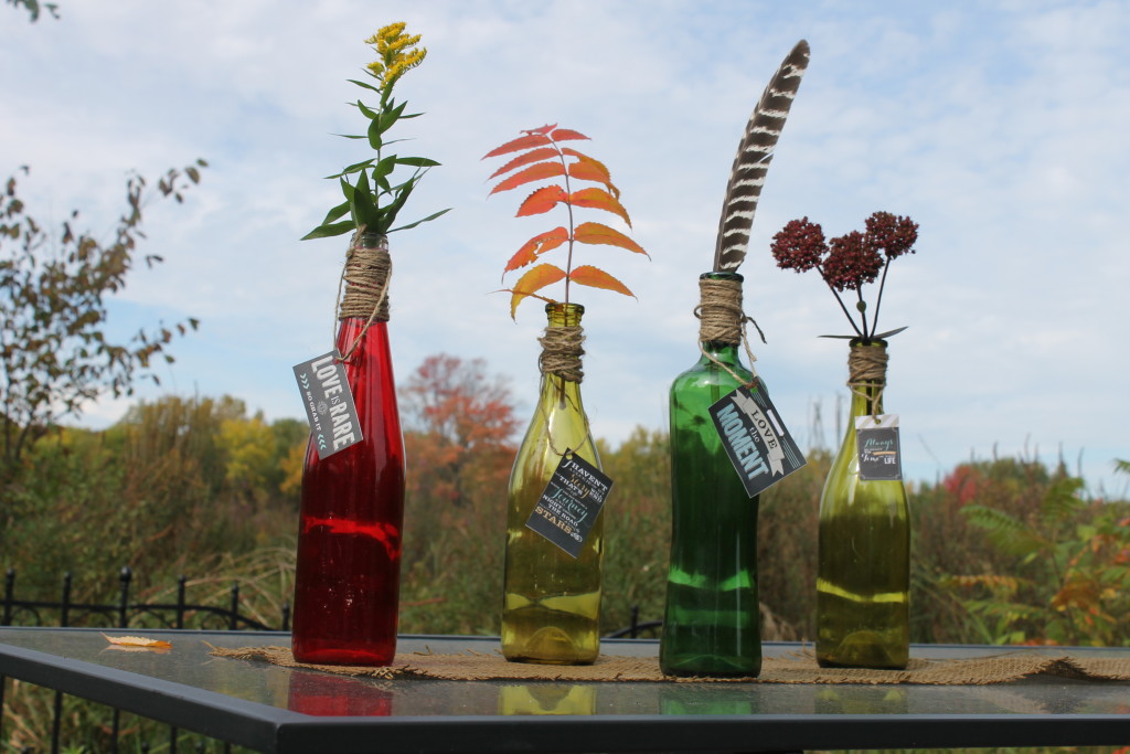 wine bottle fall table decor2