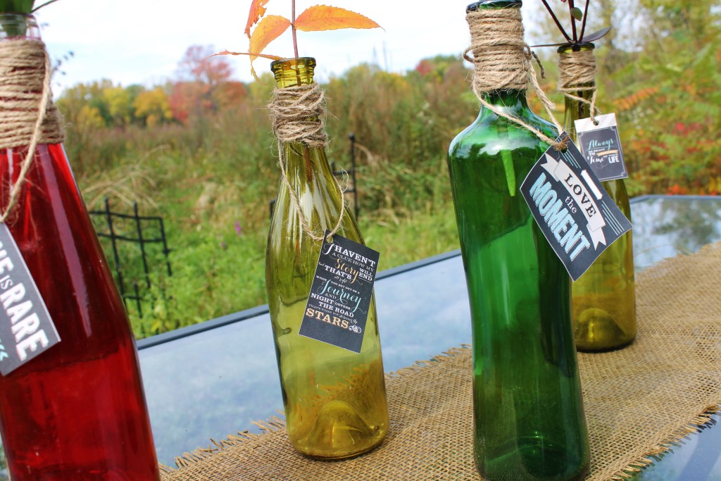 wine bottle fall table decor3