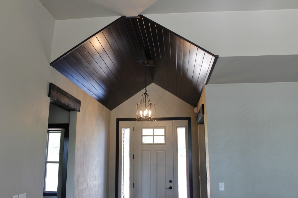 beechwood wood ceiling in foyer