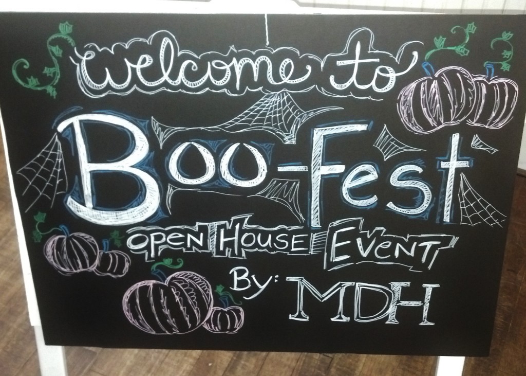 boo-fest sign after