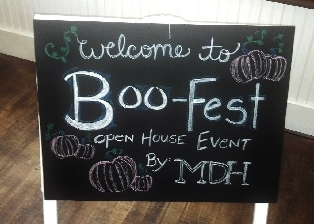 boo-fest sign before