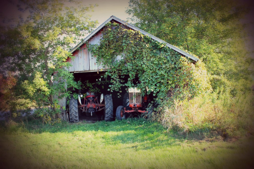 tractors in barn 2015