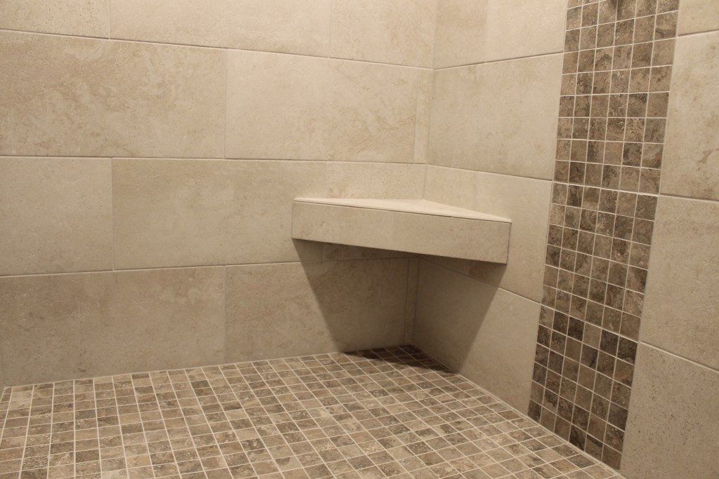 5332 corner seat in tile shower
