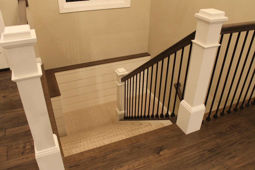 shiplap detail on stairs