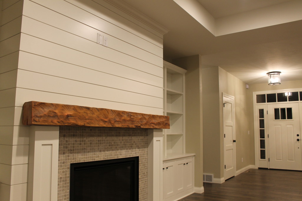 shiplap fireplace surround