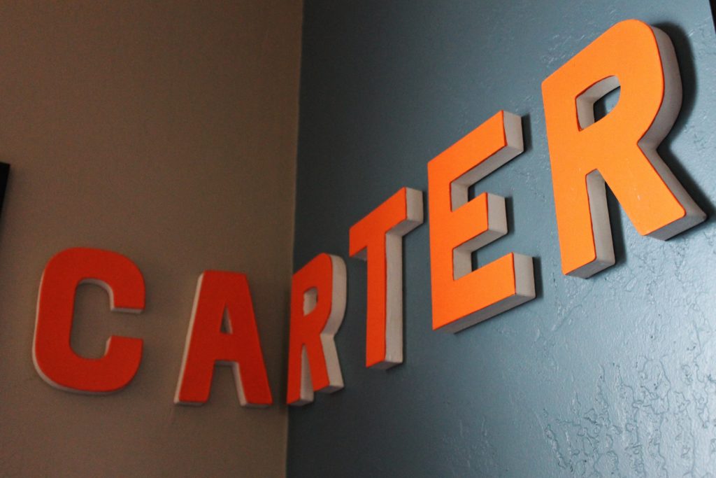 carter letters on wall kids room mitchell