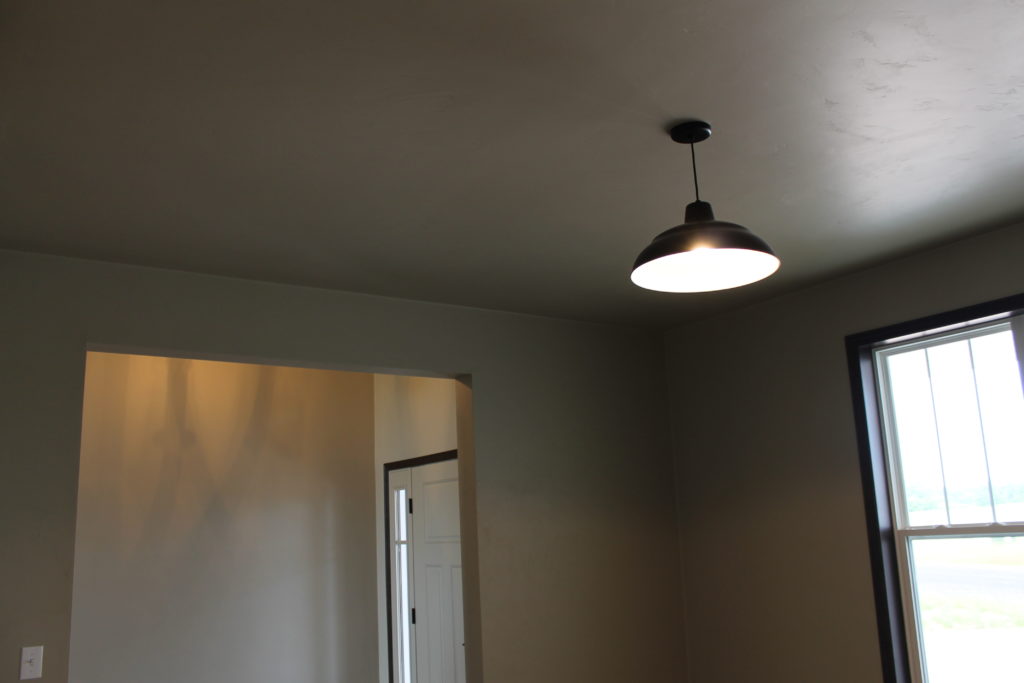 barn light pendant in office amethyst dr