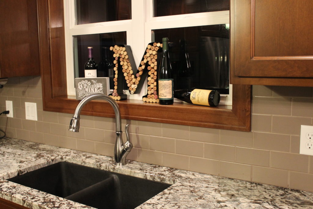 monogram M with wine corks