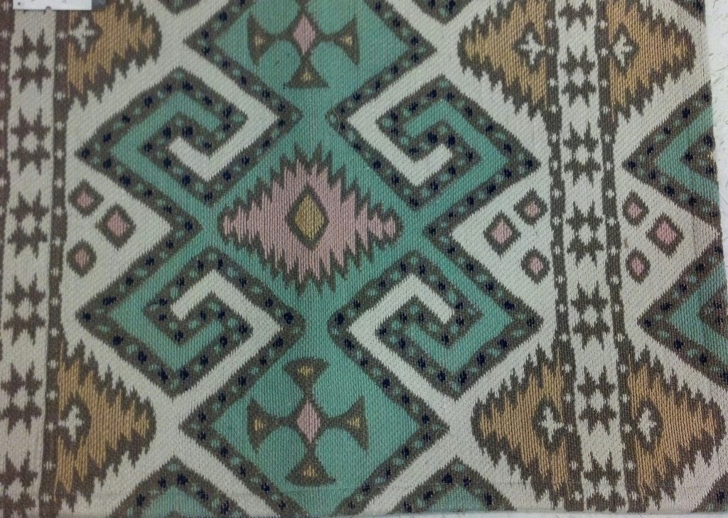 aztec rug at Target for camper remodel