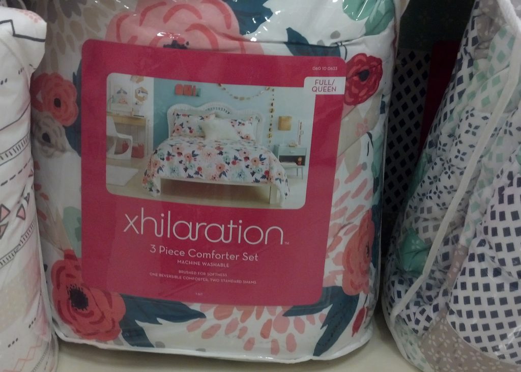 bedding option for camper floral pink and teal rose bud option