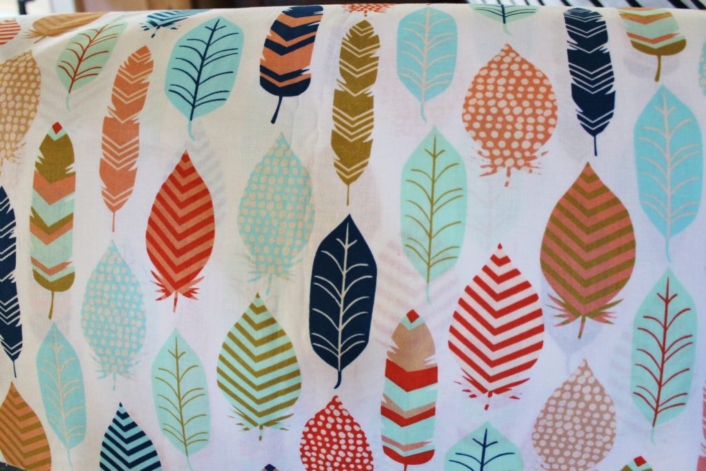 feather print for curtains camper revivial series