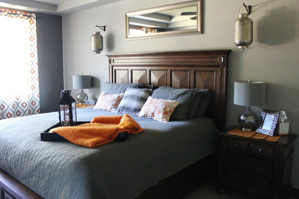 master-bedroom-with-lantern-on-tray-on-bed