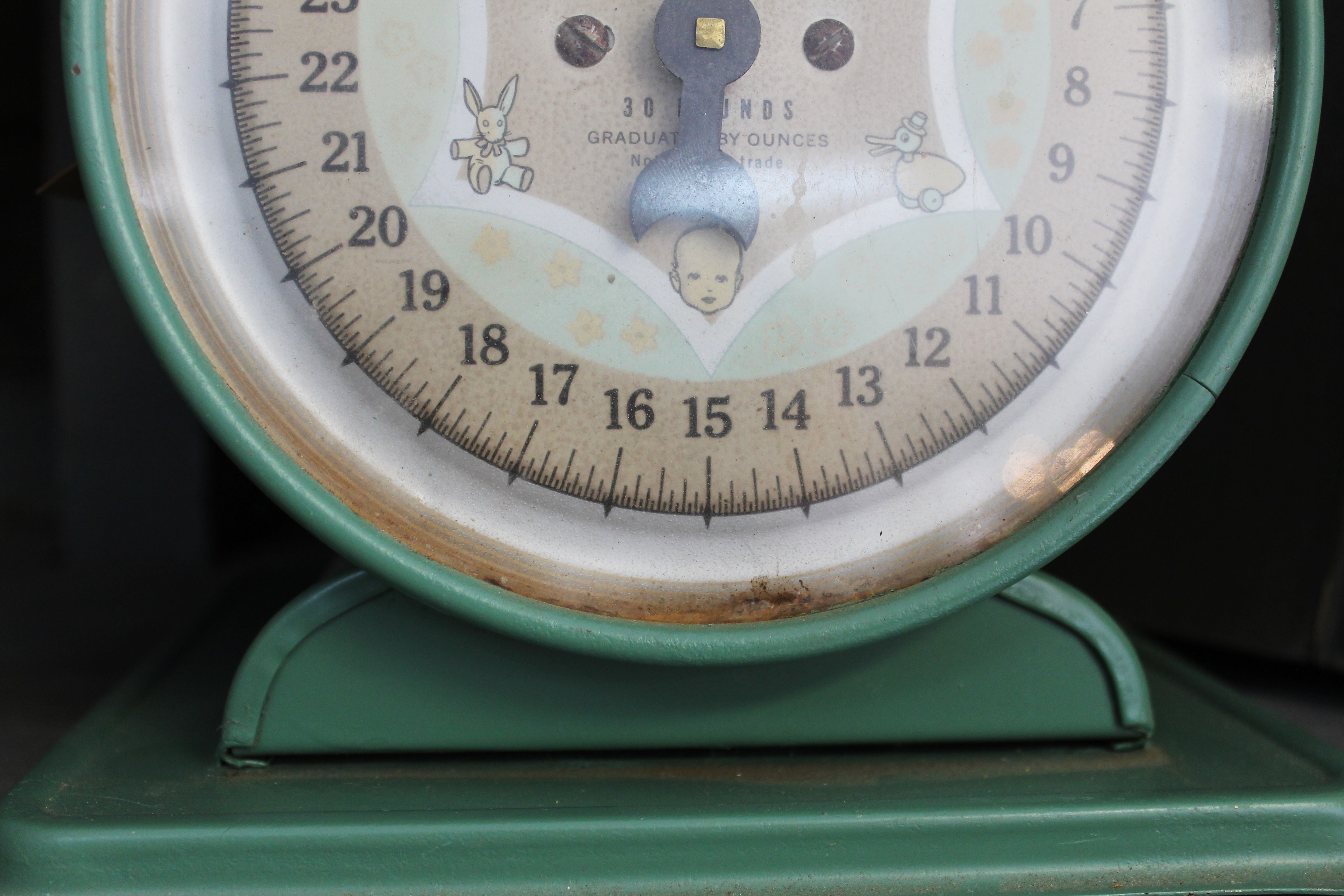 antique scale green